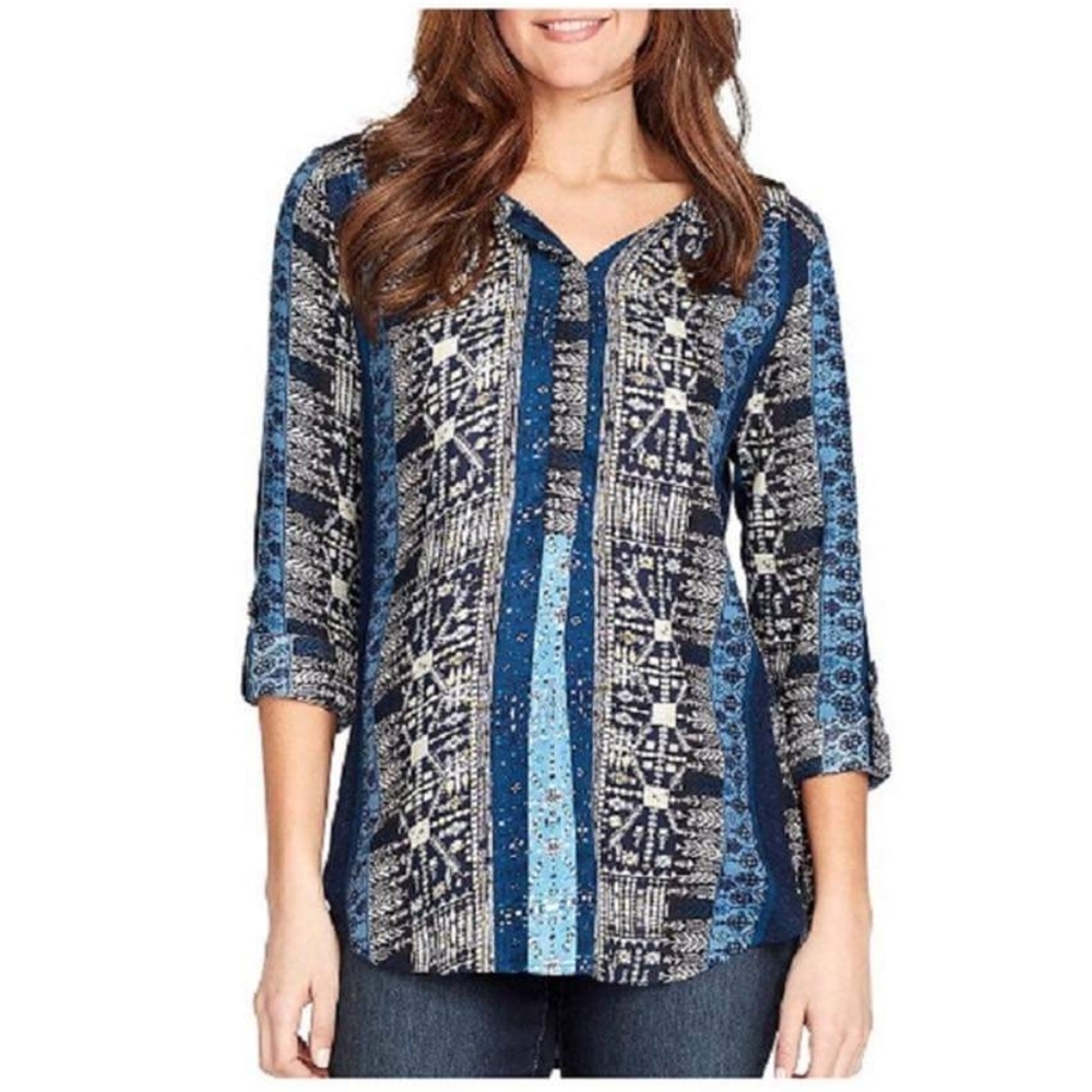 COPY - Nine West Roll-Tab Sleeve Lucy Blouse XL